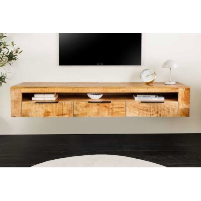 Drewniana ścienna szafka RTV Multi Mango 160 cm –  mebel pod TV Modo4u