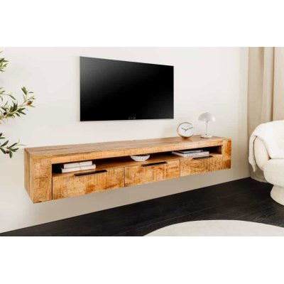 Drewniana ścienna szafka RTV Multi Mango 160 cm –  mebel pod TV Modo4u