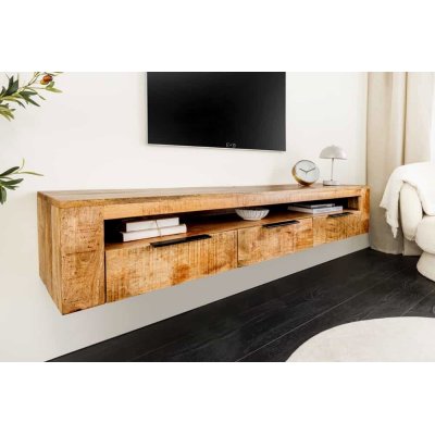 Drewniana ścienna szafka RTV Multi Mango 160 cm –  mebel pod TV Modo4u
