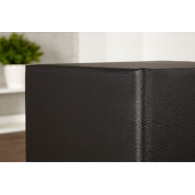 Pufa Classic Skóra Czarna taboret