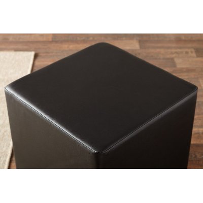 Pufa Classic Skóra Czarna taboret