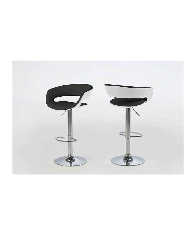 Hoker Malibu White & Black stołek barowy nowowczesny