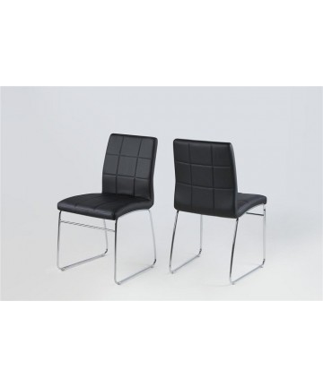 Krzesło Aida Black czarne pikowane nowoczesne