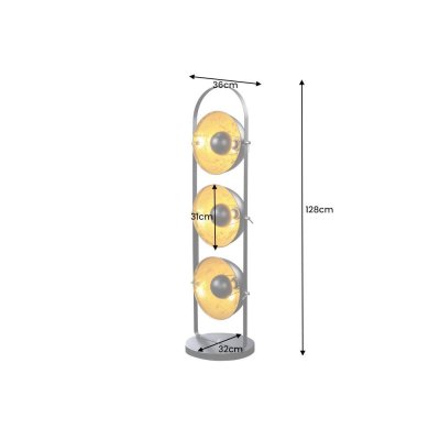 lampa podłogowa atelier czarno złota