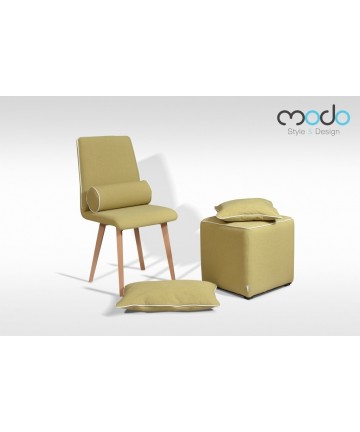 Krzesło Classic Deluxe  z lamówką drewniane nogi mix kolorów tkanina pastelowa krzesła pastelowe 