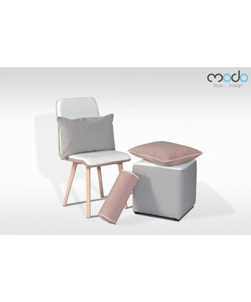 Krzesło Classic Duo Deluxe z lamówką drewniane nogi mix kolorów tkanina pastelowa krzesła pastelowe 