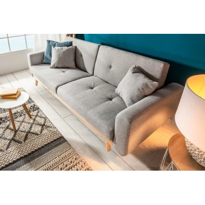 Sofa rozkładana Amos jasna szara