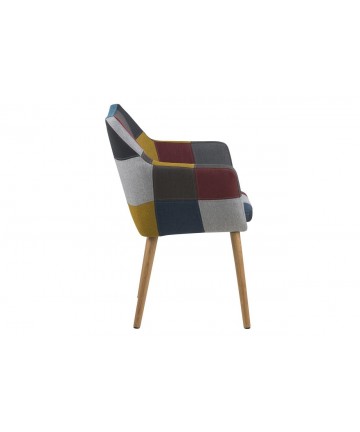 patchworkowe krzesla z podlokietnkiem do salonu boho