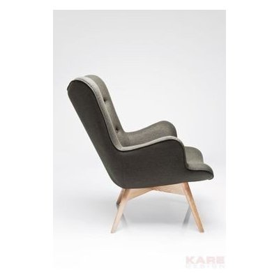 Fotel Arm Chair Angels Wings Forest New Design by KARE DESIGN pikowany fotel z filcu drewniane nogi fotel Chesterfield szary
