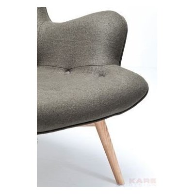 Fotel Arm Chair Angels Wings Forest New Design by KARE DESIGN pikowany fotel z filcu drewniane nogi fotel Chesterfield szary