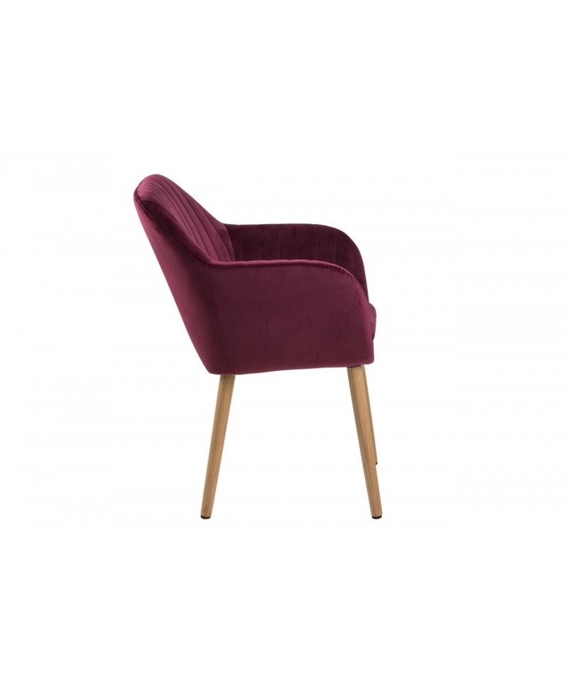 bordowe krzesla z podlokietnikiem do salonu styl nowoczesny