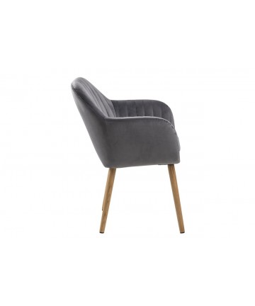 nowoczesne krzeslo z szarego aksamitu do salonu i gabinetu
