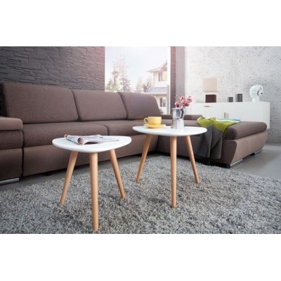 komplet dwóch stolików w stylu skandynawskim 