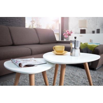 komplet dwóch stolików w stylu skandynawskim 