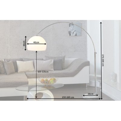 nowoczesna lampa do salonu z regulowanym pałąkiem