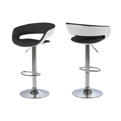 Hoker Malibu White & Black stołek barowy nowowczesny