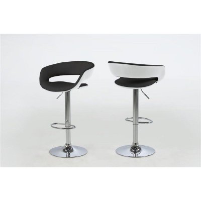 Hoker Malibu White & Black stołek barowy nowowczesny