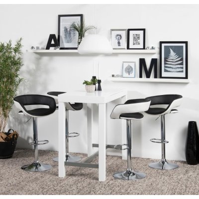Hoker Malibu White & Black stołek barowy nowowczesny