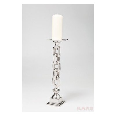 Świecznik Chain 51cm by KARE DESIGN aluminiowy w kształcie łańcucha 