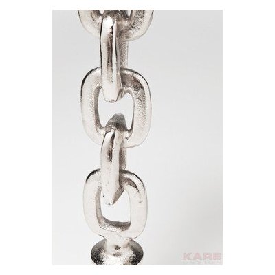 Świecznik Chain 51cm by KARE DESIGN aluminiowy w kształcie łańcucha 
