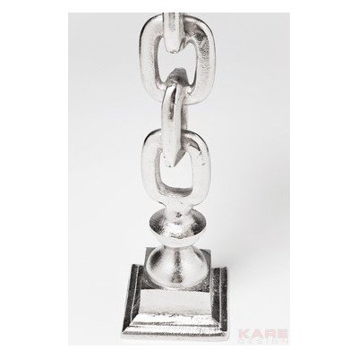 Świecznik Chain 51cm by KARE DESIGN aluminiowy w kształcie łańcucha 