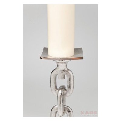 Świecznik Chain 51cm by KARE DESIGN aluminiowy w kształcie łańcucha 