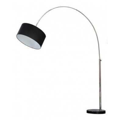 czarna lampa podłogowa z możliwością regulacji