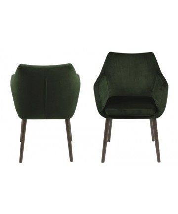 komfortowe krzesla do salonu z modnym zielonym welurze