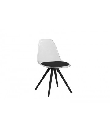 Przeźroczyste krzesła akrylowe ideale do małych powierzchni