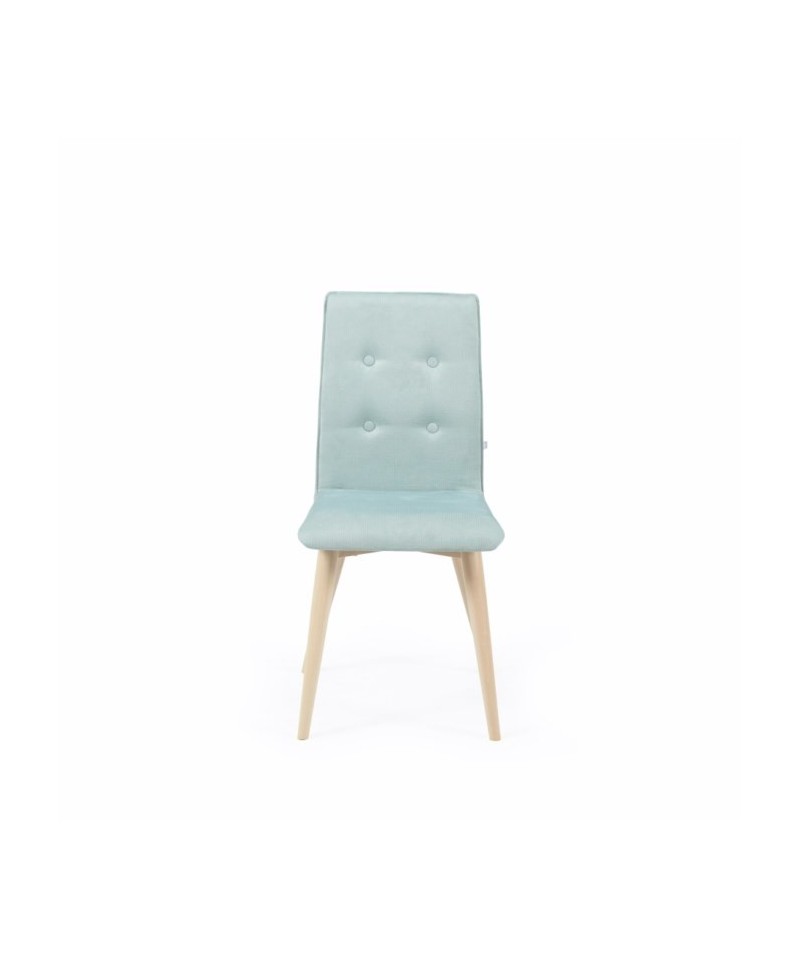 Krzesło Pic Slim z guzikami tapicerowane dowolna tkanina styl skandynawski