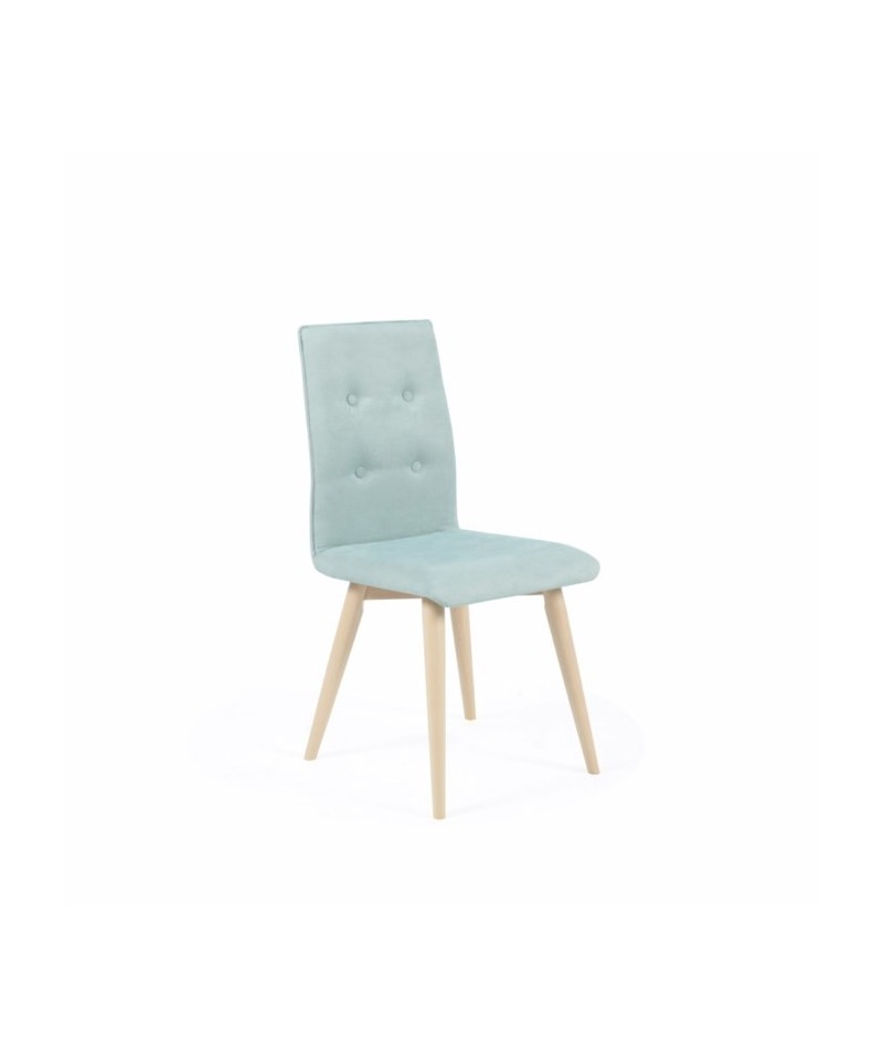 Krzesło Pic Slim z guzikami tapicerowane dowolna tkanina styl skandynawski