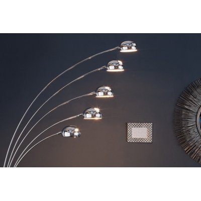Lampa stojąca 5 Ramienna chromowana