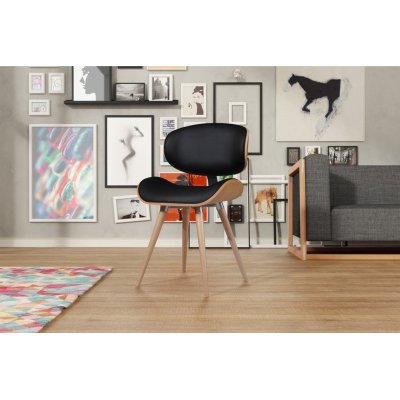 Krzesło Ample Dąb drewniane designerskie krzesło z okrągłymi nogami