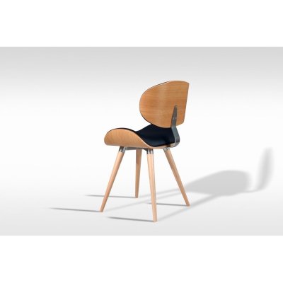 Krzesło Ample Dąb drewniane designerskie krzesło z okrągłymi nogami