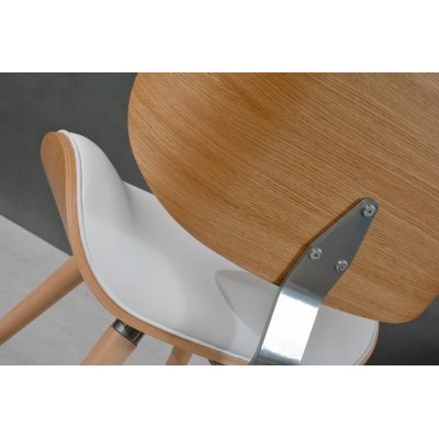 Krzesło Ample Dąb drewniane designerskie krzesło z okrągłymi nogami