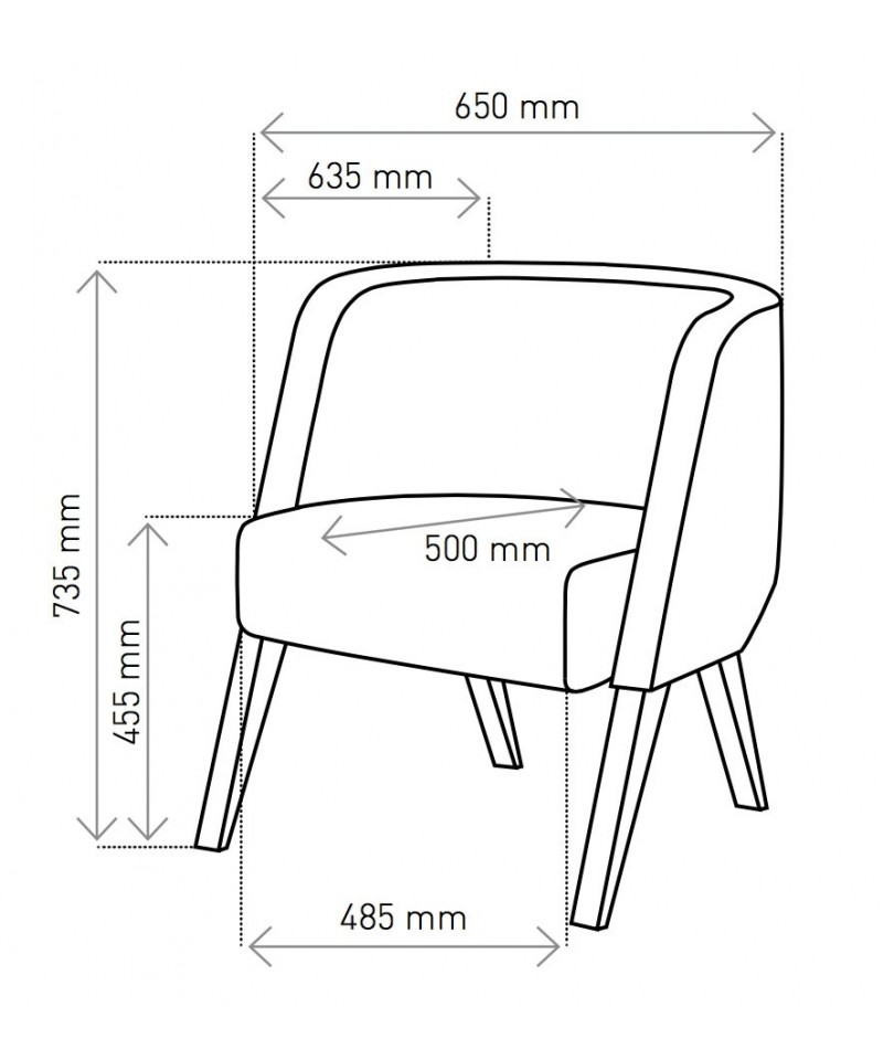 Fotel Neon S / drewno buk