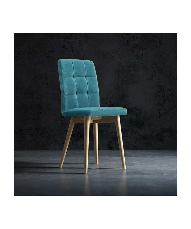 Krzesło Comfort tapicerowane dowolna tkanina nogi okrągłe buk 
