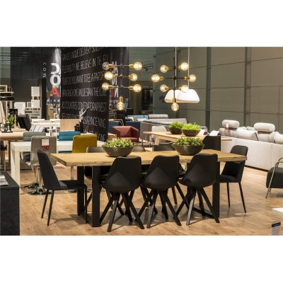 czarne krzesla nowoczesne akrylowe do salonu