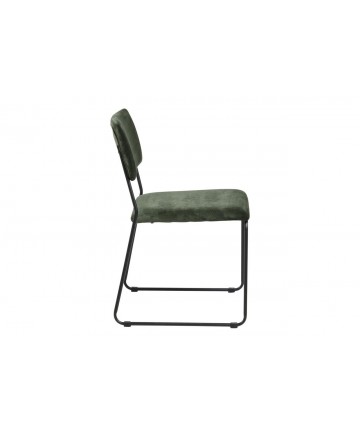 pluszowe krzesło do salonu z butelkowej zieleni
