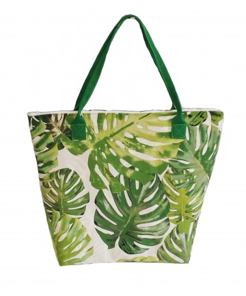 ekologiczna torba na zakupy w modne liście monstery 