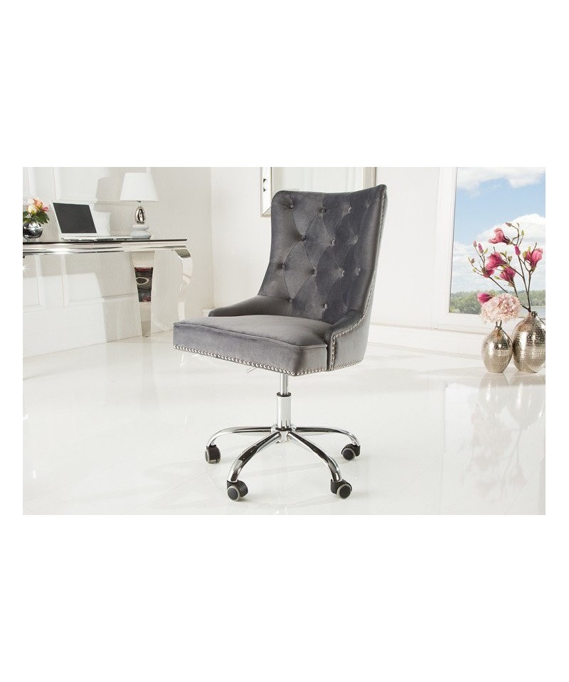 nowoczesne luksusowe krzesło biurowe z aksamitu