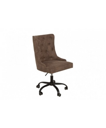 designerski brązowy fotel biurowy do biurka 