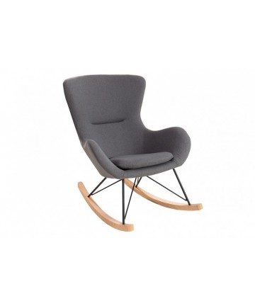 nowoczesny bujany fotel w kolorze ciemnoszarym