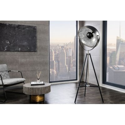 Lampa podłogowa Atelier czarno srebrna