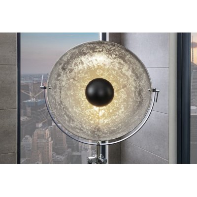 Lampa podłogowa Atelier czarno srebrna