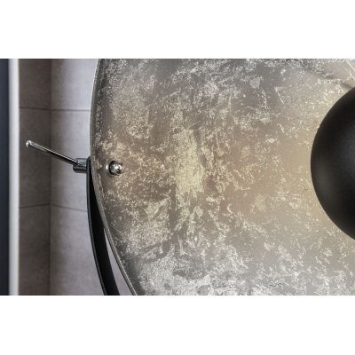 Lampa podłogowa Atelier czarno srebrna