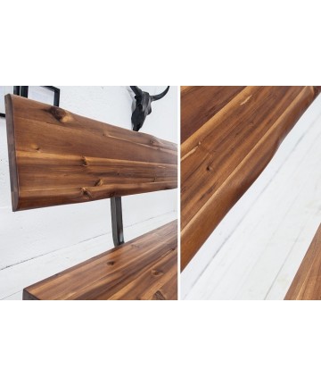 ławka drewniana z oparciem w rozmiarze 160