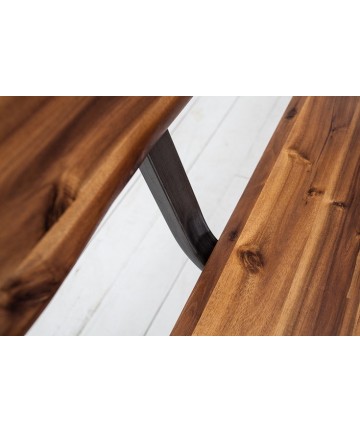 ławka drewniana z oparciem w rozmiarze 160