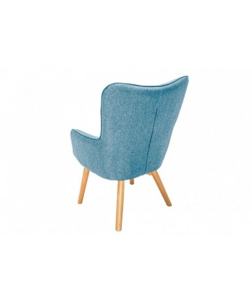 designerski fotel z podłokietnikami w przepięknym jasnoniebieskim kolorze 
