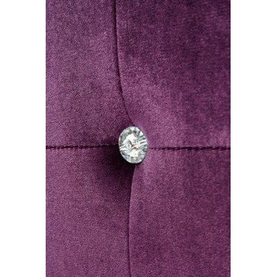 Pufa Pic Diamond wrzosowa ławka z kryształkami 1 osobowa